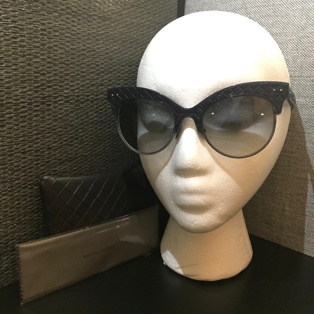 BOTTEGA VENETA BV0014S-004 DARK BLUE/GREY GRADIENT